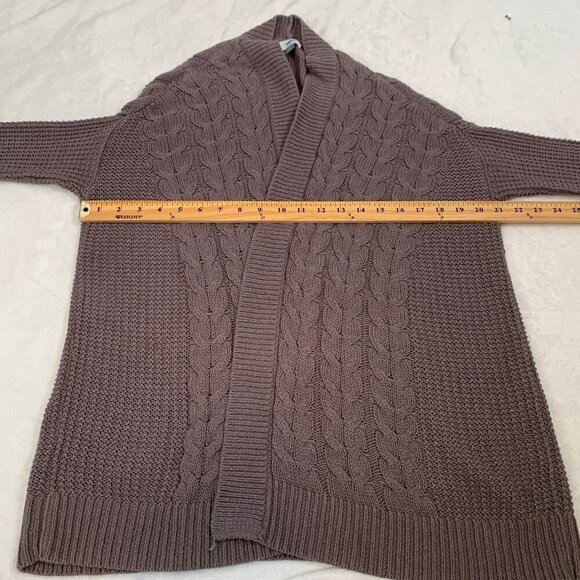 Old Navy medium weight cable knit long sleeve open front cardigan sweater - Picture 8 of 9